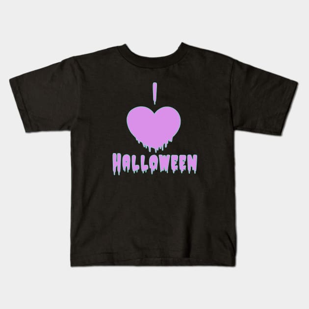 I Heart Halloween drip pastel goth kawaii love Kids T-Shirt by xenotransplant